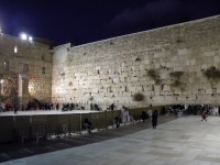 Zeď nářků v Jeruzalémě.