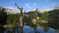 Vysokohorská jezera v Pyrenejích.