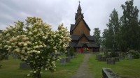 Heddal Stavkyrkje - dřevěný kostel.