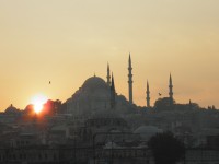 Istanbul při západu slunce.