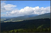 Šumava z Alpské vyhlídky u Schönebenu.