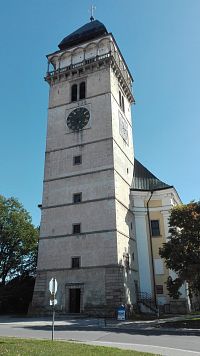 Dačice - kostel sv. Vavřince.