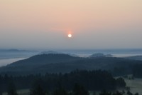 Východ slunce v Českém Švýcarsku.