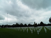Americký vojenský hřbitov u Colleville-sur-Mer v Normandii.