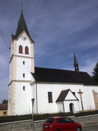kostel sv. Jakuba v Jiřicích.