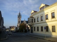 Horní náměstí a kostel sv. Mikuláše.