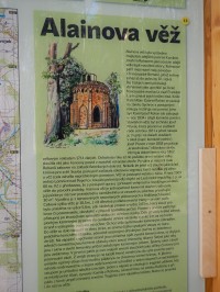 Info tabule Allainova věž.