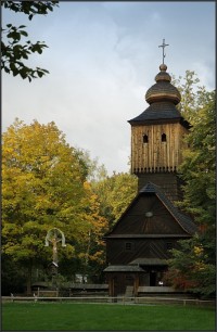 Dřevěný kostelík sv.Anny ve skanzenu v Rožnově pod Radhoštěm, národní kulturní památka