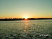 Nezapomenutelný západ slunce na Zambezi.
