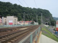 Pohled na tunel u děčínského hlavního nádraží - směr Dolní Žleb