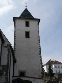 Velký Bor, věž kostela sv. Jana Křtitele