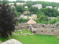 Hrad Cheb, pohled z Černé věže na palác