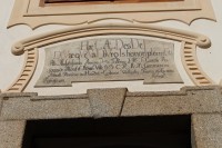 Hrádek u Sušice, nápis nad vchodem do kaple