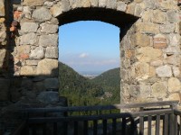 Oybin, okno hradního paláce