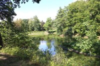 Vrchotovy Janovice, pohled na rybník od jihu
