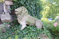 Chlum, socha lva u pomníku padlým
