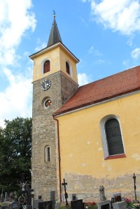 Vrchotovy Janovice, věž kostela sv. Martina