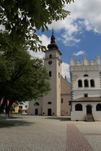 Podolínec, farní kostel a zvonice