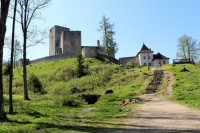 Landštejn, pohled z parkoviště