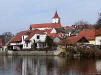 Horažďovice, pohled na město od řeky Otavy