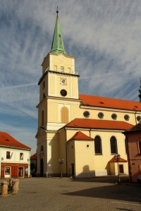 Věž kostela Panny Marie Sněžné