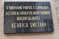 Český Dub, pamětní deska na pobyt B. Smetany
