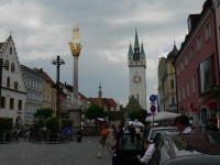 Straubing, sousoší na náměstí
