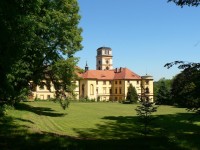 Nalžovské Hory, pohled na zámek z parku