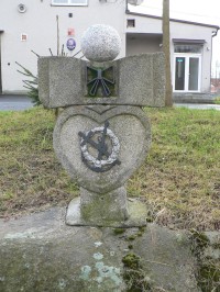 Hlupín, pomníček v místě smrti francouského generála