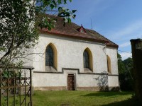 Chlístov, jižní strana kostela