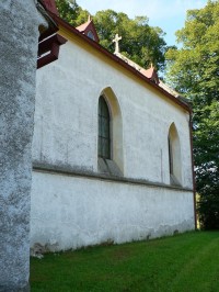 Chlístov, severní strana kostela
