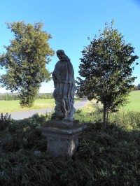 Nicov, socha Krista při silnici do Zborov
