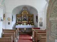 Poxau, vnitřek kaple pod Kalvárií