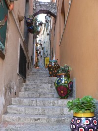 Taormina, jedna z vedlejších uliček