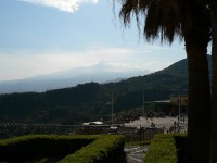 Taormina, pohled na Etnu