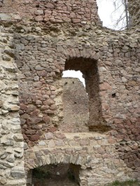 Pořešín, okno paláce
