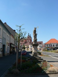 Přeštice, socha sv. Kiliána na náměstí