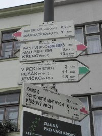 Moravská Třebová, turistický ukazatel