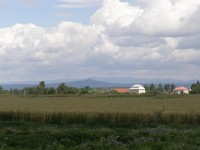 výhled od Volanic k severu na Kumburk