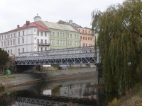 Jaroměř - železný most přes Labe, původní most