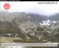 Webkamera - Skalnaté plesu (foto pořízeno z webkamery provozovatele http://www.internety.cz/webkamery/webkamera-vysoke-tatry-skalnate-pleso-2.php)