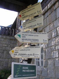 turistické rozcestí Karlova Studánka - Libuše