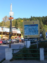 turistické rozcestí Špindlerův Mlýn - u infocentra