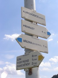 turistické rozcestí Kurovodice