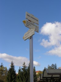 turistické rozcestí Turnov - autobusové nádraží