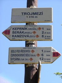 turistické rozcestí - Trojmezí
