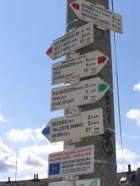 turistické rozcestí Bezděz - obec