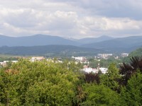 Trutnov - městský park, lesopark - vyhlídka na Krkonoše