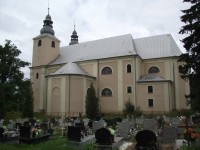 kostel a nový hřbitov