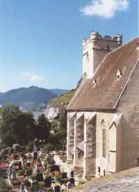 hlavní věž a údolí Wachau